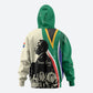 Personalized Nelson Mandela Day Zip Hoodie South Africa Vintage Stylized