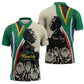 Personalized Nelson Mandela Day Zipper Polo Shirt South Africa Vintage Stylized