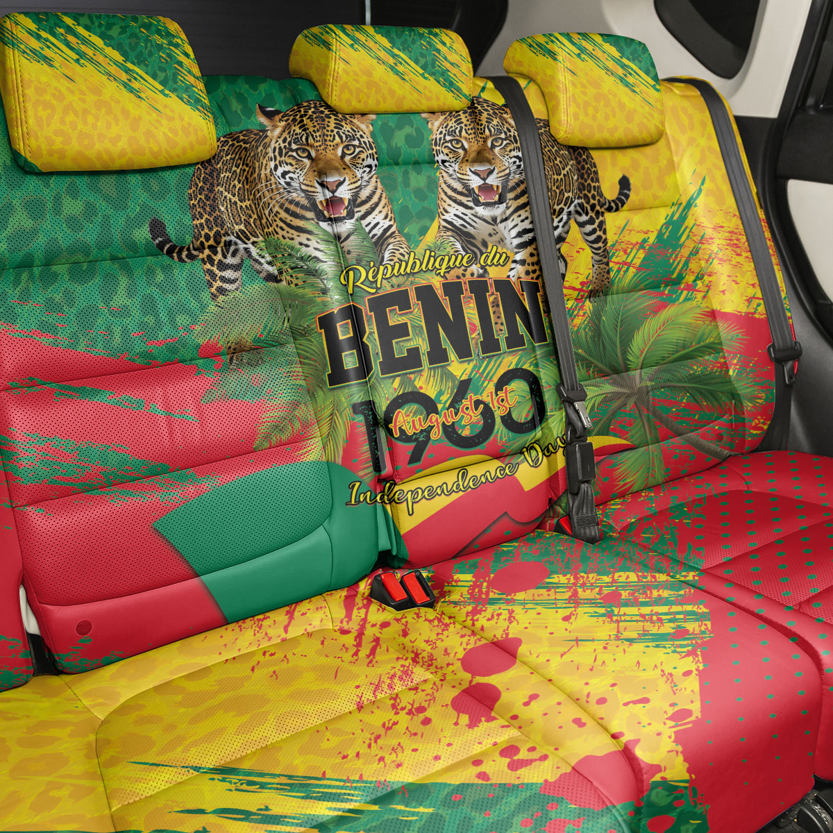 Benin August 1st 1960 Back Car Seat Cover Happy Independence Day