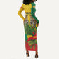 Personalised Benin August 1st 1960 Long Sleeve Bodycon Dress Happy Independence Day