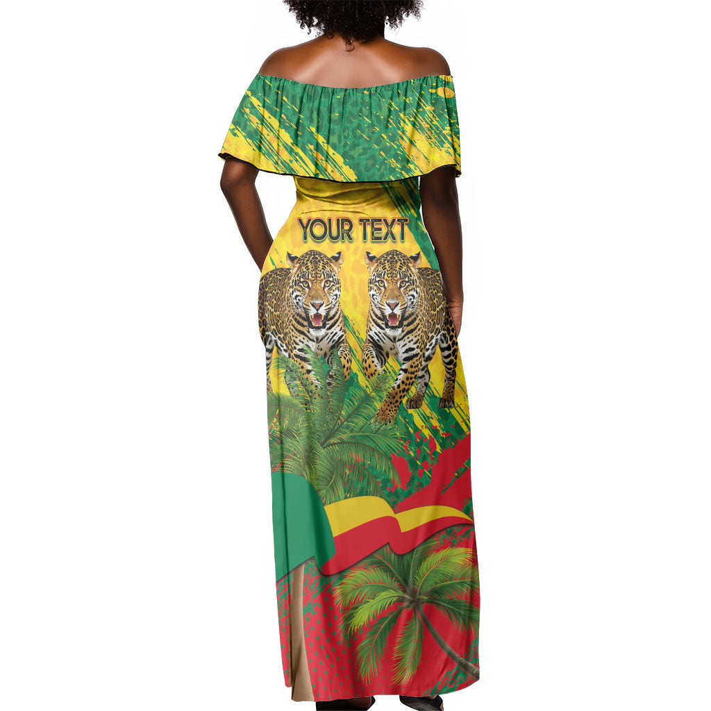 Personalised Benin August 1st 1960 Off Shoulder Maxi Dress Happy Independence Day