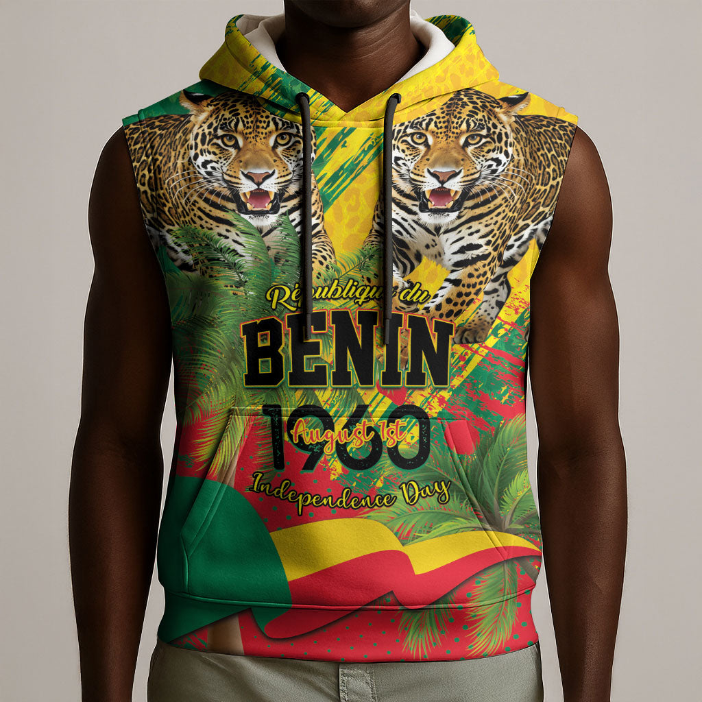 Personalised Benin August 1st 1960 Sleeveless Hoodie Happy Independence Day