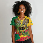 Personalised Benin August 1st 1960 Women V-Neck T-Shirt Happy Independence Day