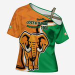 Personalised Ivory Coast August 7th 1960 Cross Shoulder Shirt Happy Independence Day