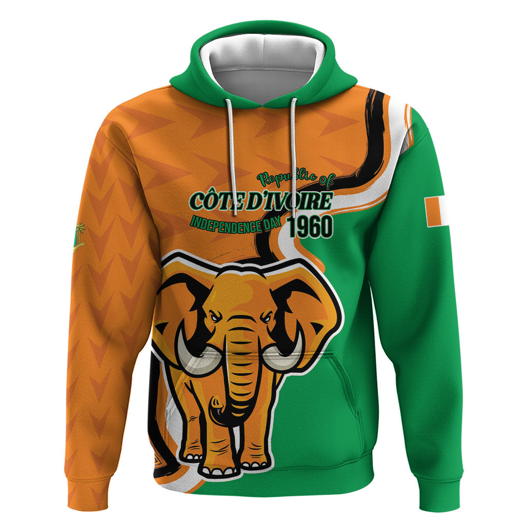 Personalised Ivory Coast August 7th 1960 Hoodie Happy Independence Day