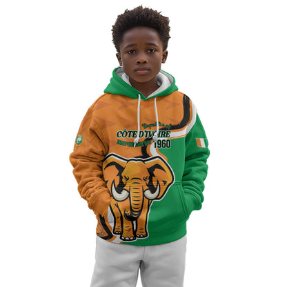 Personalised Ivory Coast August 7th 1960 Kid Hoodie Happy Independence Day