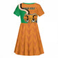 Personalised Ivory Coast August 7th 1960 Kid Short Sleeve Dress Happy Independence Day