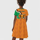 Personalised Ivory Coast August 7th 1960 Kid Short Sleeve Dress Happy Independence Day