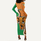 Personalised Ivory Coast August 7th 1960 Long Sleeve Bodycon Dress Happy Independence Day