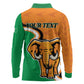 Personalised Ivory Coast August 7th 1960 Long Sleeve Polo Shirt Happy Independence Day