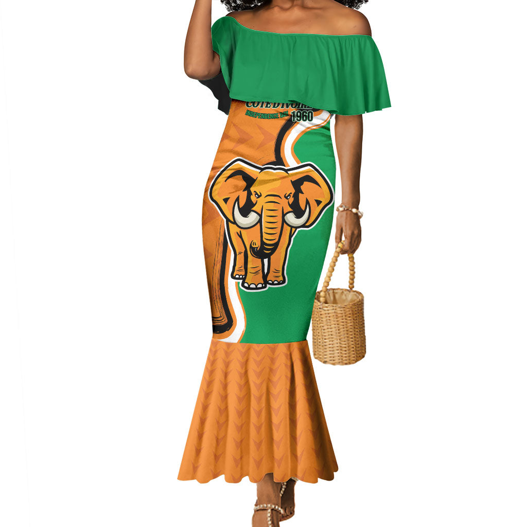 Personalised Ivory Coast August 7th 1960 Mermaid Dress Happy Independence Day