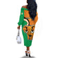 Personalised Ivory Coast August 7th 1960 Off The Shoulder Long Sleeve Dress Happy Independence Day
