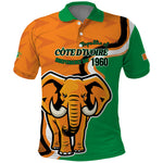 Personalised Ivory Coast August 7th 1960 Polo Shirt Happy Independence Day