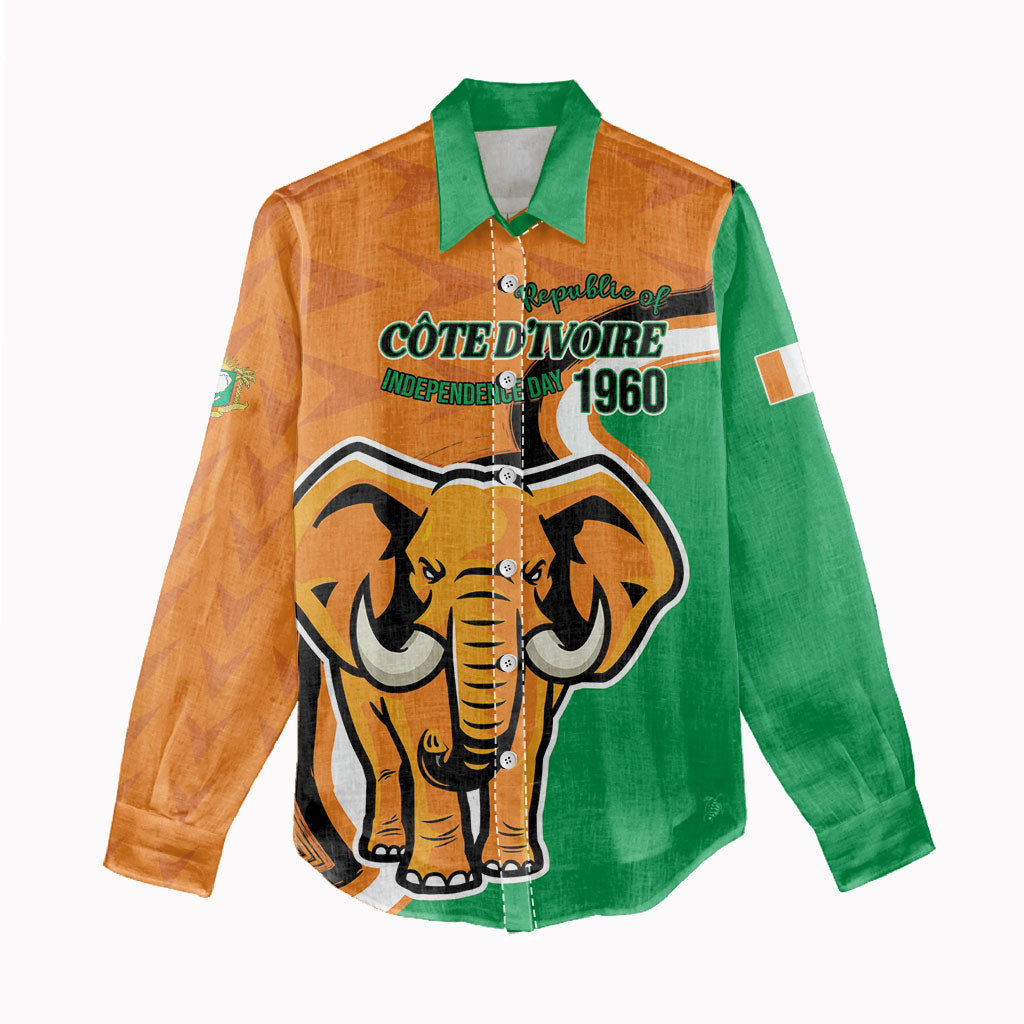 Personalised Ivory Coast August 7th 1960 Women Casual Shirt Happy Independence Day