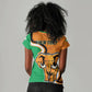 Personalised Ivory Coast August 7th 1960 Women V-Neck T-Shirt Happy Independence Day