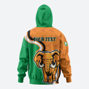 Personalised Ivory Coast August 7th 1960 Zip Hoodie Happy Independence Day
