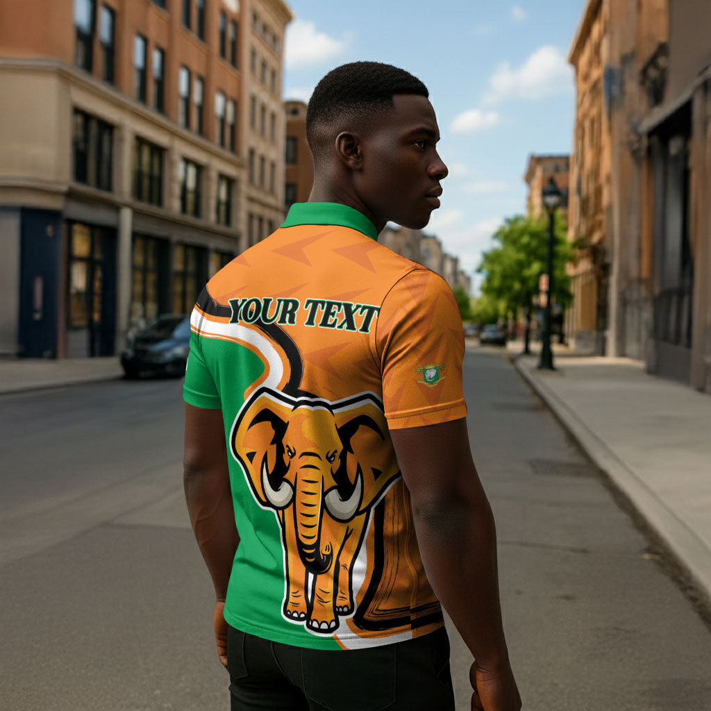 Personalised Ivory Coast August 7th 1960 Zipper Polo Shirt Happy Independence Day