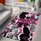 Pink Power Graffiti Area Rug Breast Cancer Awareness - African Pride