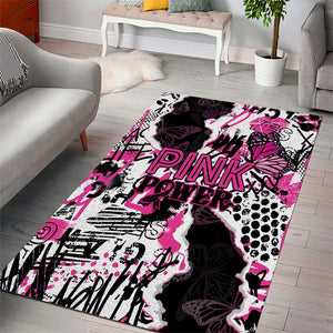 Pink Power Graffiti Area Rug Breast Cancer Awareness - African Pride