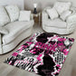 Pink Power Graffiti Area Rug Breast Cancer Awareness - African Pride