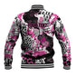 Personalized Pink Power Graffiti Baseball Jacket Breast Cancer Awareness - African Pride