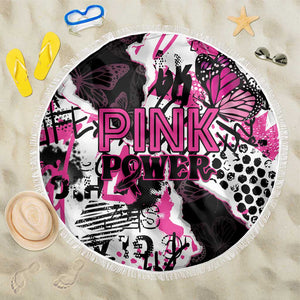 Pink Power Graffiti Beach Blanket Breast Cancer Awareness - African Pride