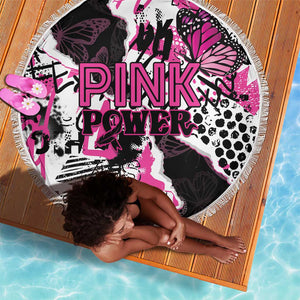 Pink Power Graffiti Beach Blanket Breast Cancer Awareness - African Pride