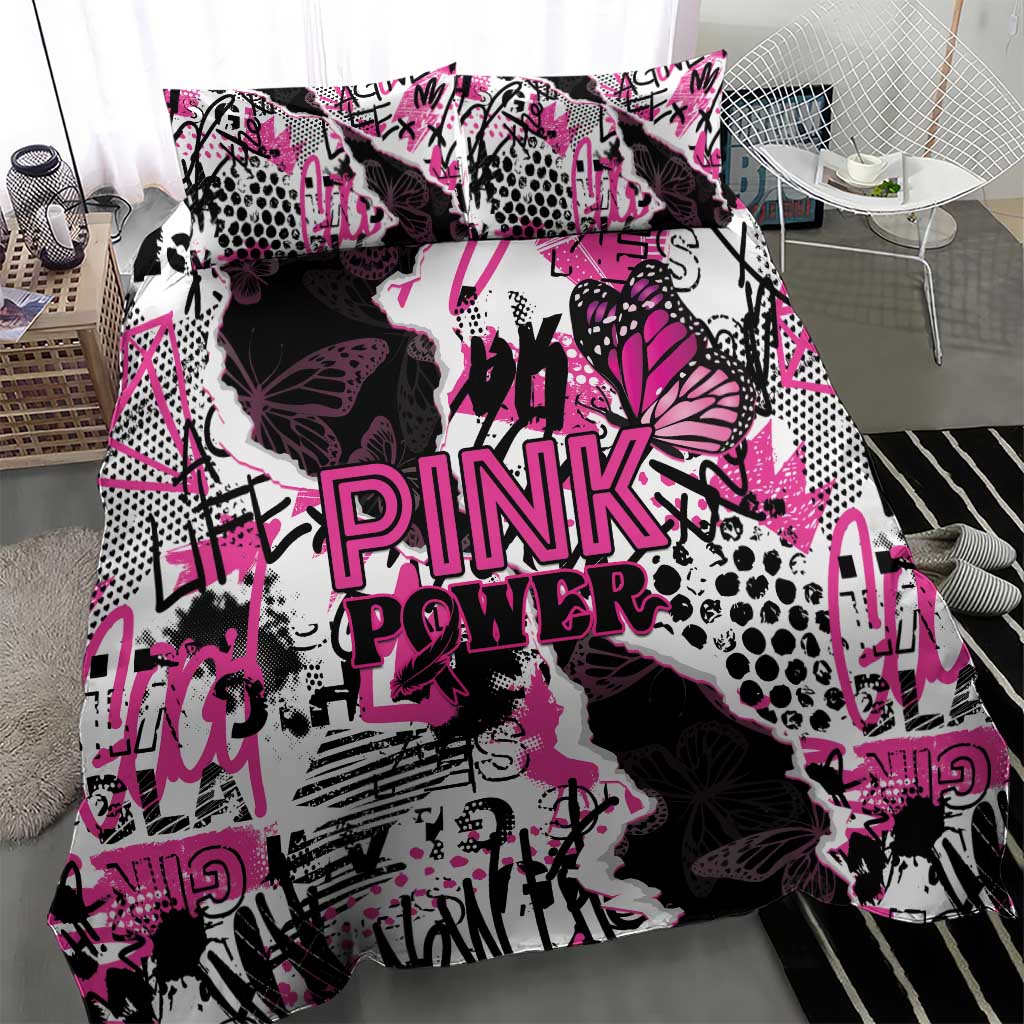 Pink Power Graffiti Bedding Set Breast Cancer Awareness - African Pride
