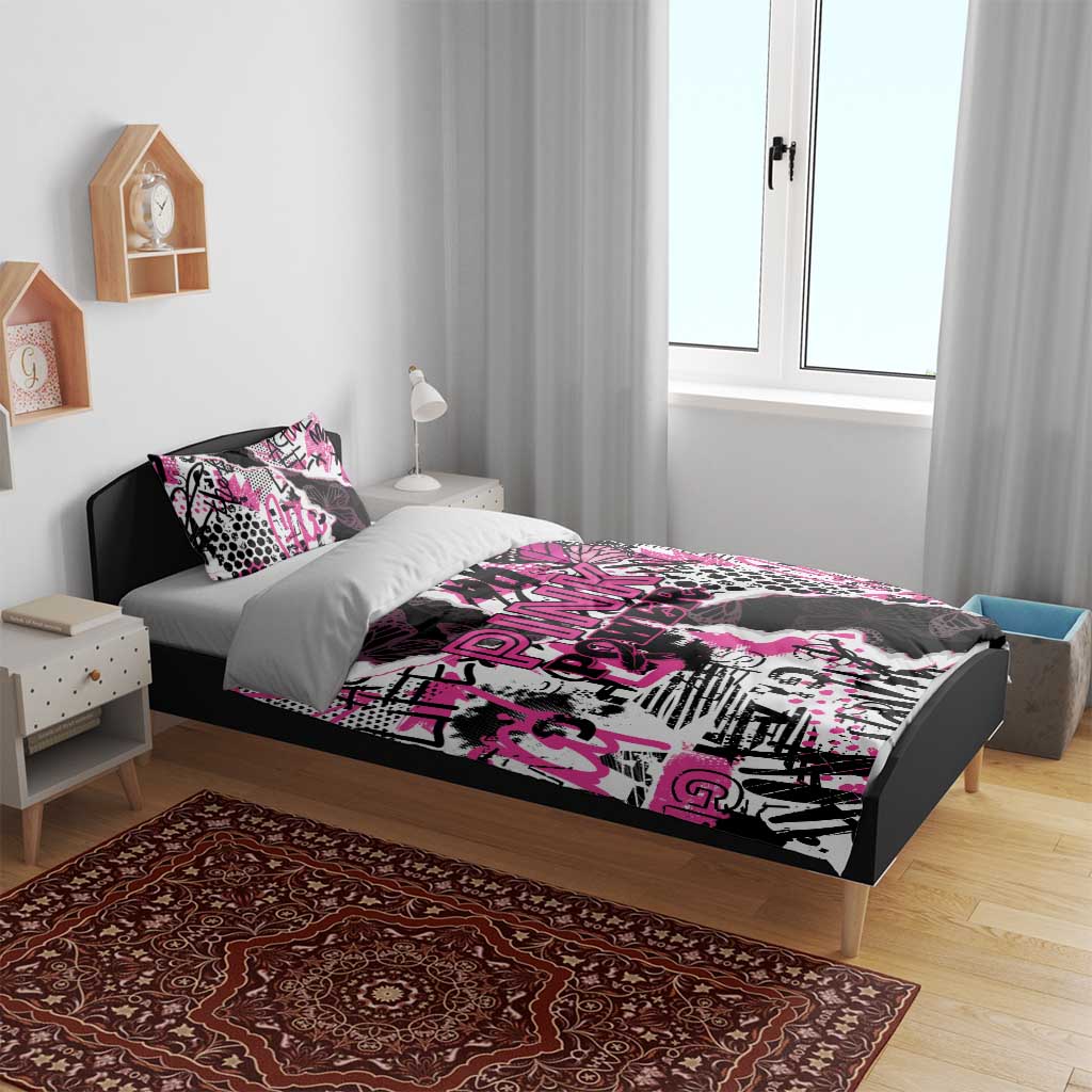 Pink Power Graffiti Bedding Set Breast Cancer Awareness - African Pride