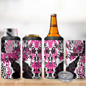 Personalized Pink Power Graffiti 4 in 1 Can Cooler Tumbler Breast Cancer Awareness - African Pride