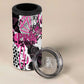 Personalized Pink Power Graffiti 4 in 1 Can Cooler Tumbler Breast Cancer Awareness - African Pride