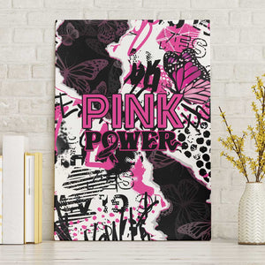 Pink Power Graffiti Canvas Wall Art Breast Cancer Awareness - African Pride