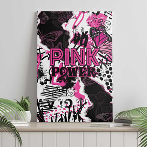 Pink Power Graffiti Canvas Wall Art Breast Cancer Awareness - African Pride