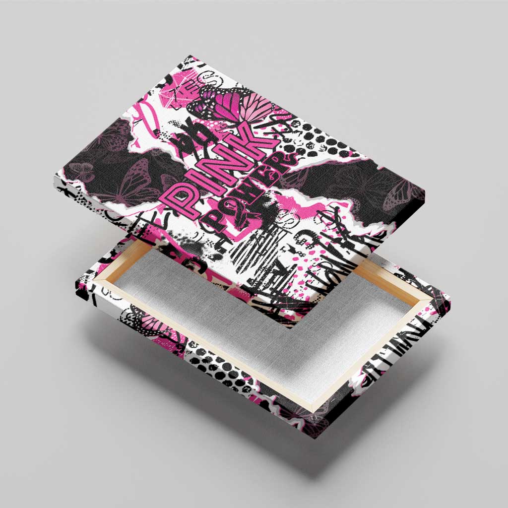 Pink Power Graffiti Canvas Wall Art Breast Cancer Awareness - African Pride
