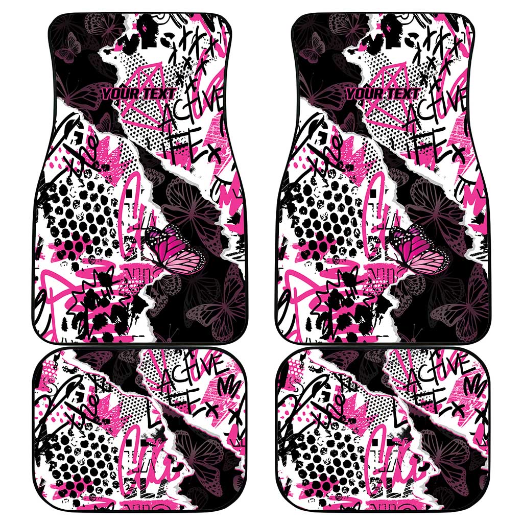 Pink Power Graffiti Car Mats Breast Cancer Awareness - African Pride