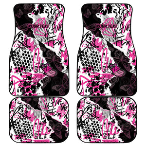 Pink Power Graffiti Car Mats Breast Cancer Awareness - African Pride