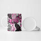 Personalized Pink Power Graffiti Ceramic Mug Breast Cancer Awareness