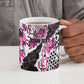 Personalized Pink Power Graffiti Ceramic Mug Breast Cancer Awareness