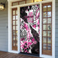 Personalized Pink Power Graffiti Door Cover Breast Cancer Awareness