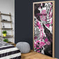 Personalized Pink Power Graffiti Door Cover Breast Cancer Awareness