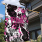 Pink Power Graffiti Garden Flag Breast Cancer Awareness - African Pride