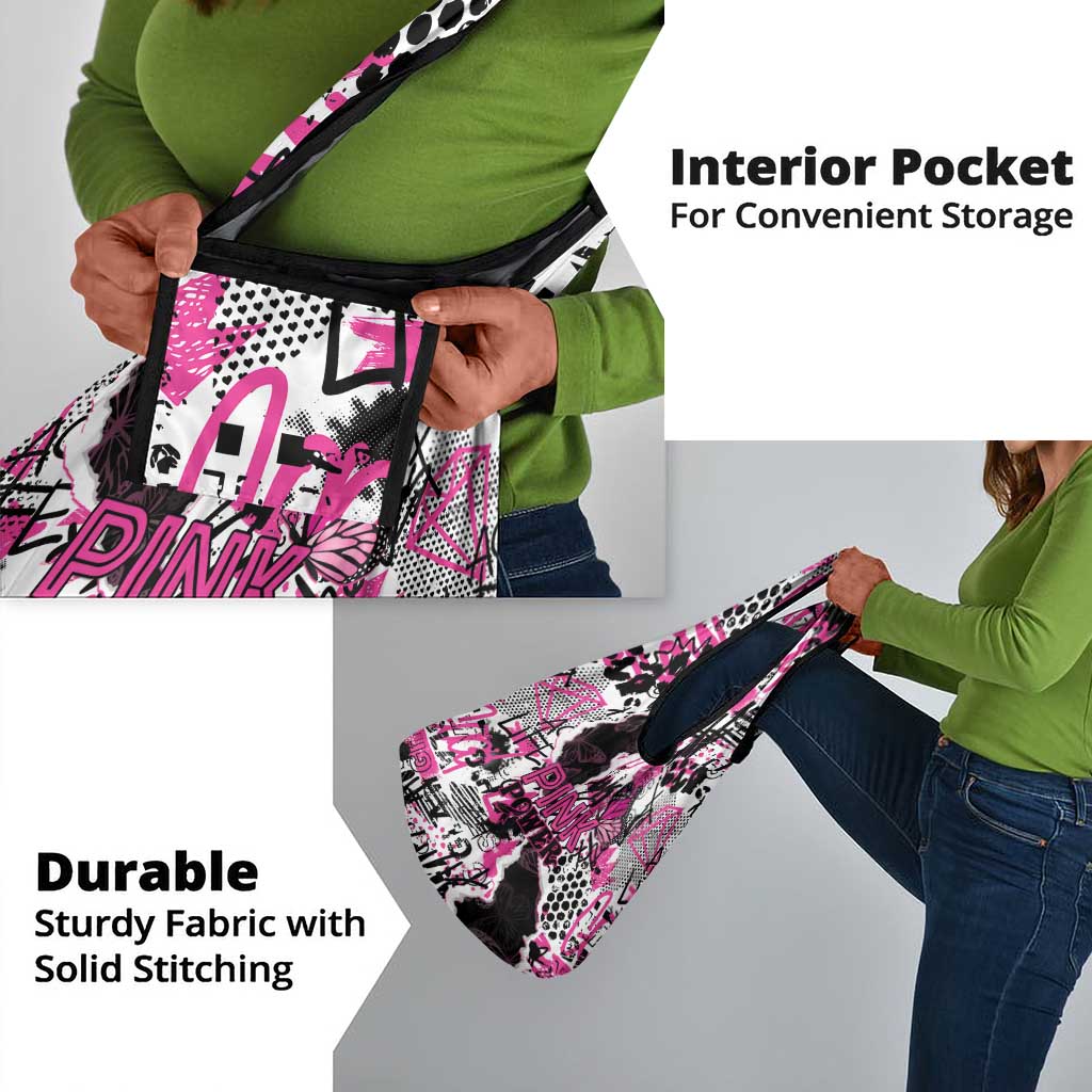 Pink Power Graffiti Grocery Bag Breast Cancer Awareness - African Pride