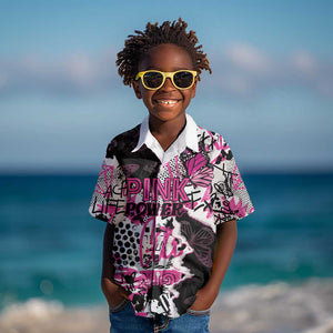 Personalized Pink Power Graffiti Kid Hawaiian Shirt Breast Cancer Awareness - African Pride