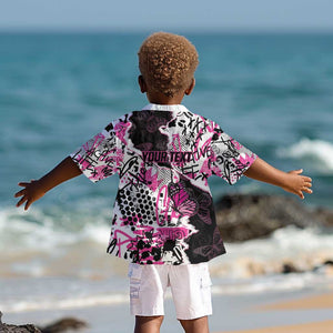 Personalized Pink Power Graffiti Kid Hawaiian Shirt Breast Cancer Awareness - African Pride