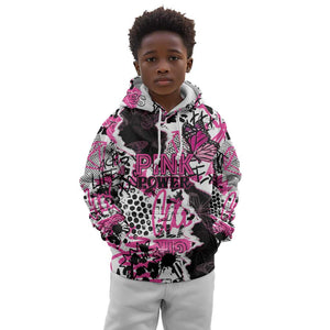Personalized Pink Power Graffiti Kid Hoodie Breast Cancer Awareness - African Pride