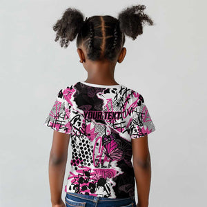 Personalized Pink Power Graffiti Kid T shirt Breast Cancer Awareness - African Pride