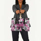 Pink Power Graffiti Leather Bag Breast Cancer Awareness