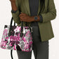 Pink Power Graffiti Leather Bag Breast Cancer Awareness
