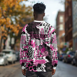 Personalized Pink Power Graffiti Long Sleeve Shirt Breast Cancer Awareness - African Pride