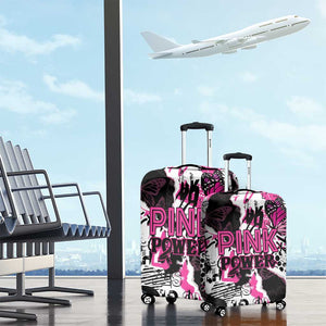 Pink Power Graffiti Luggage Cover Breast Cancer Awareness - African Pride